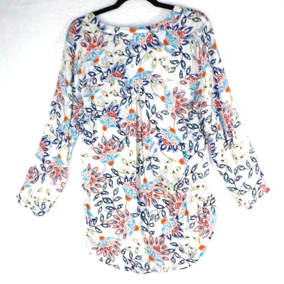 Daniel Rainn Blouse Womens Large Paisley Floral Rayon Loose Fit Blouse - Picture 3 of 8